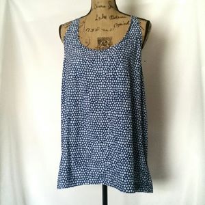 Women's GapFit Racer Back Tank Blue White
